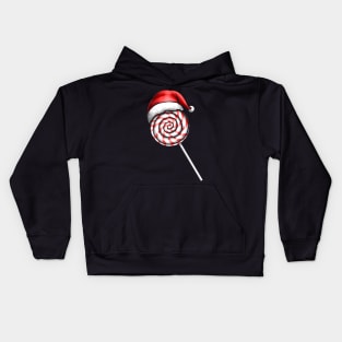 Candy Cane Lollipop Santas Hat Merry Christmas Kids Hoodie